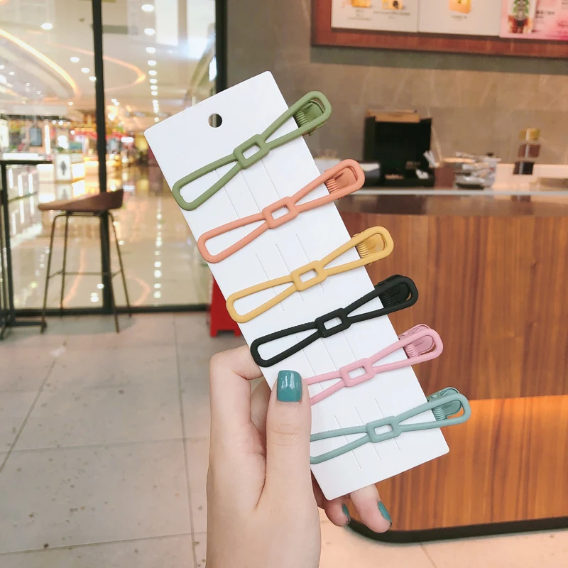 Простые Модные корейские заколки для волос с отверстиями женщин и девушек