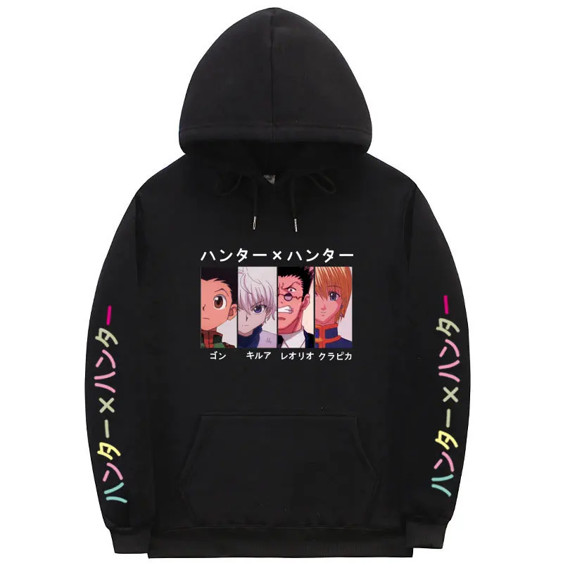 

Janpanese Anime Hunter X Hunter Hoodies Men/women Killua Zoldyck Kawaii Manga Harajuku Fashion Hoodie Streetwear Clothes