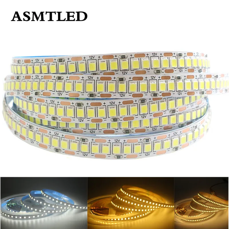 Светодиодная лента 2835 SMD 240 светодиодов/м 5 м 300/600/1200 светодиодов 12 В постоянного