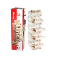 54pcs stacked high game blocks accessories intellectual improvement logical thinking training wooden board game accessories