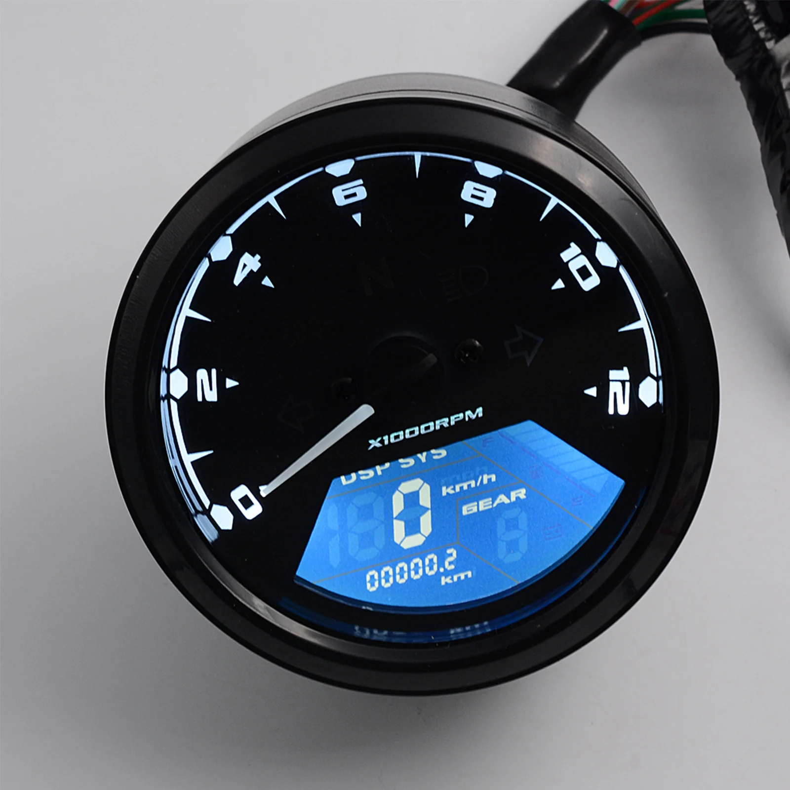 Универсальный 4-тактный Тахометр со светодиодной подсветкой и красной