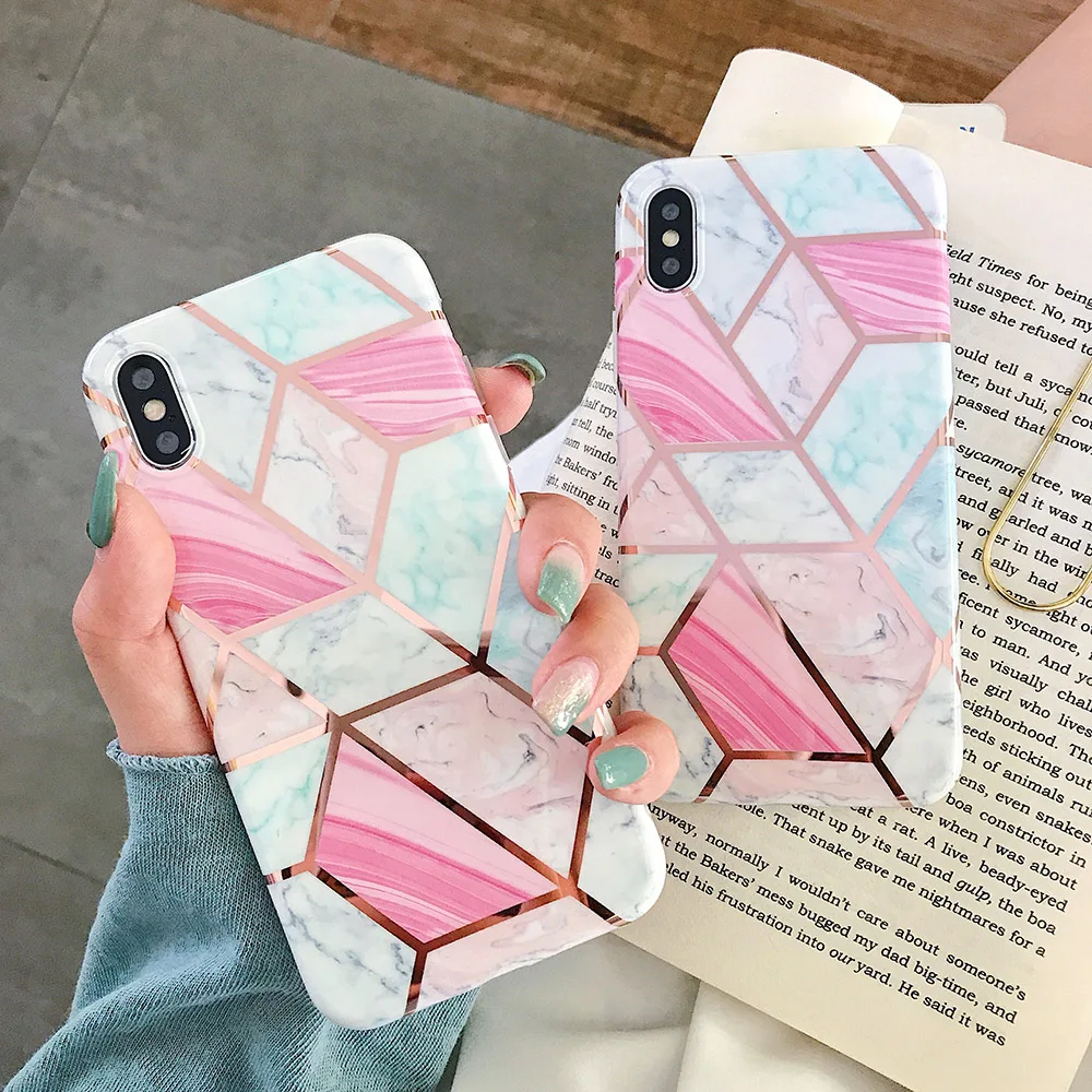Чехол для телефона SUYACS Fantasy Dream marble для iPhone 11 Pro Max 7 8 Plus X XR XS Max 6 6S гальванический геометрический мягкий чехол-накладка