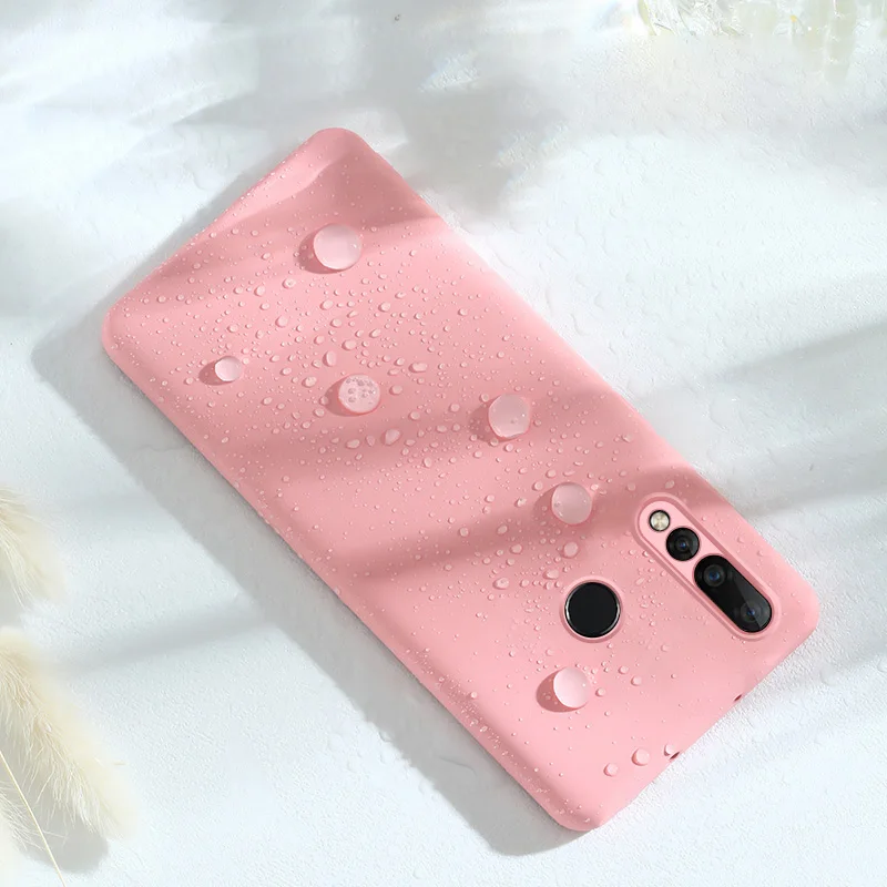 Модный чехол s жидкий силиконовый чехол для huawei P Smart P Smart Plus P Smart Z TPU Мягкий противоударный чехол Fundas - Цвет: DPink
