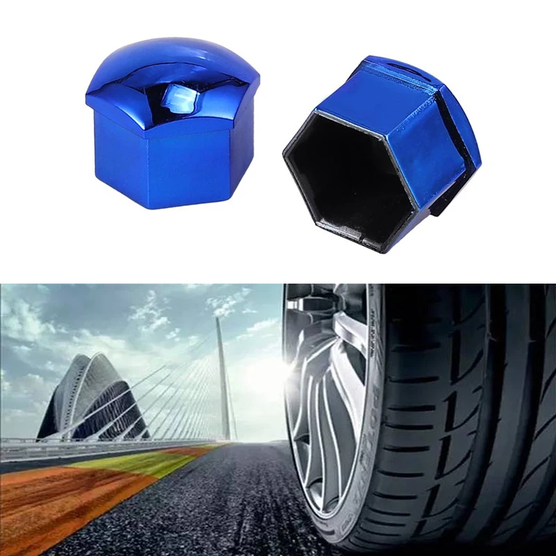 Justech 20 шт. 17 мм автомобильные СПЛАВ КОЛЕСНЫЕ гайка с болтом крышка головки хром