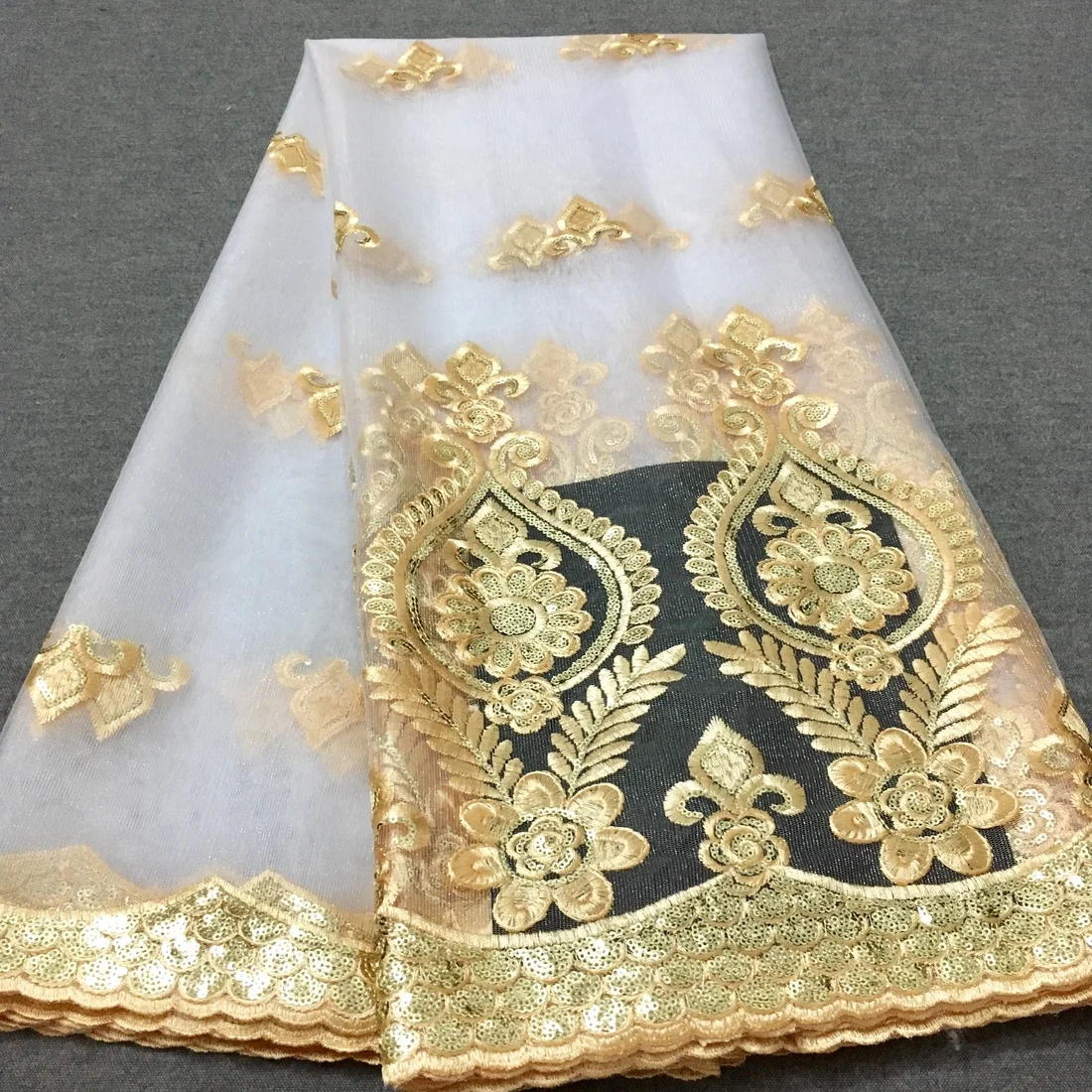 Африканская винная органза блестки кружевная ткань 2020 лидер продаж нигерийское