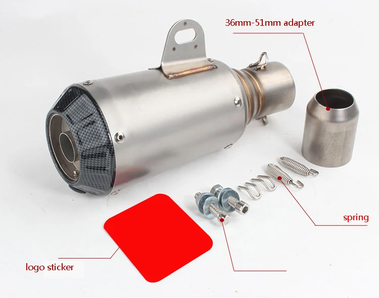 Universal 51mm Exhaust Motorcycle ak Muffler Escape Moto DB Killer Pipe Z800 Devil Monster 796 Modified | Автомобили и мотоциклы