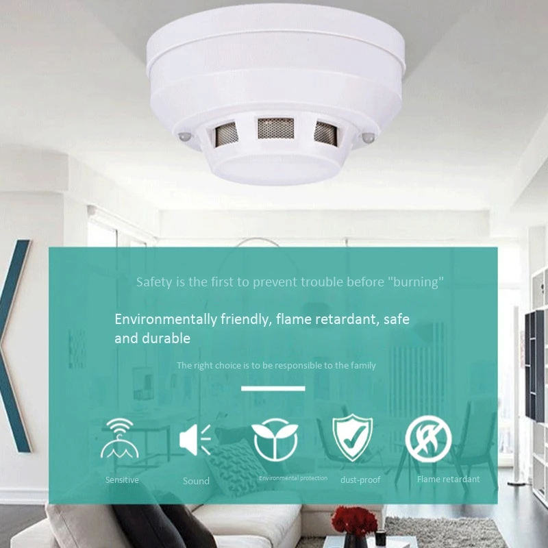 

Wired Smoke Detectors Home Security Wired Alarms Automatic Recovery with Relay Output