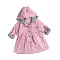girls windbreaker jacket spring and autumn 2021 new foreign style mid length korean childrens spring coats for girls and sprin