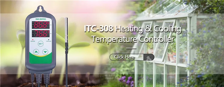 Inkbird ITC-308 цифровой регулятор температуры на выходе термостат тепла и охлаждения, Carboy, ферментер, теплицы террариума Temp