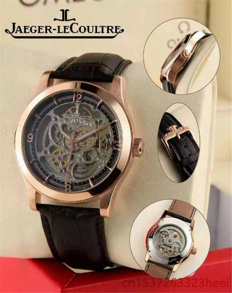 

Jaeger-LeCoultre- watch men's skeleton automatic mechanical AAA watch gold skeleton retro men's women watch quartz watch