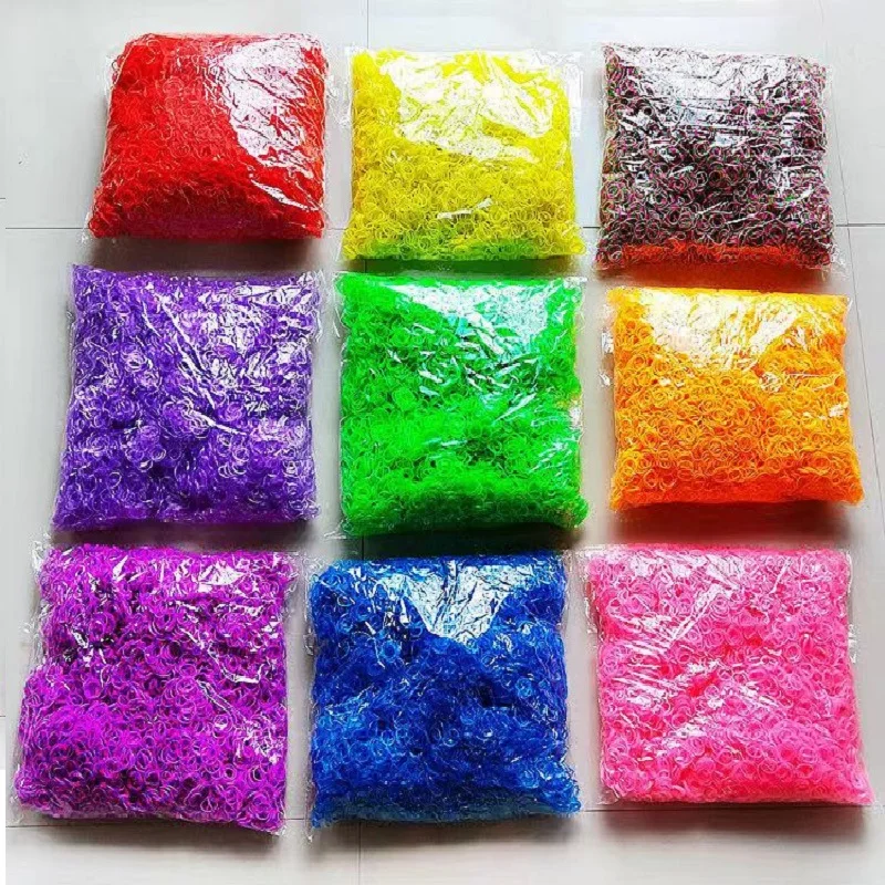 

500 Pieces of Children's Weaving Belt Girl Gift Stretch Belt Woven Lace Track Needlework Creative DIY Bracelet Toys for Girls