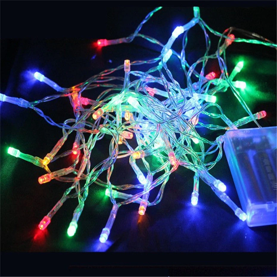 Светильник на рождественскую елку с батареей 10 м Мерцающая сказочная лампа