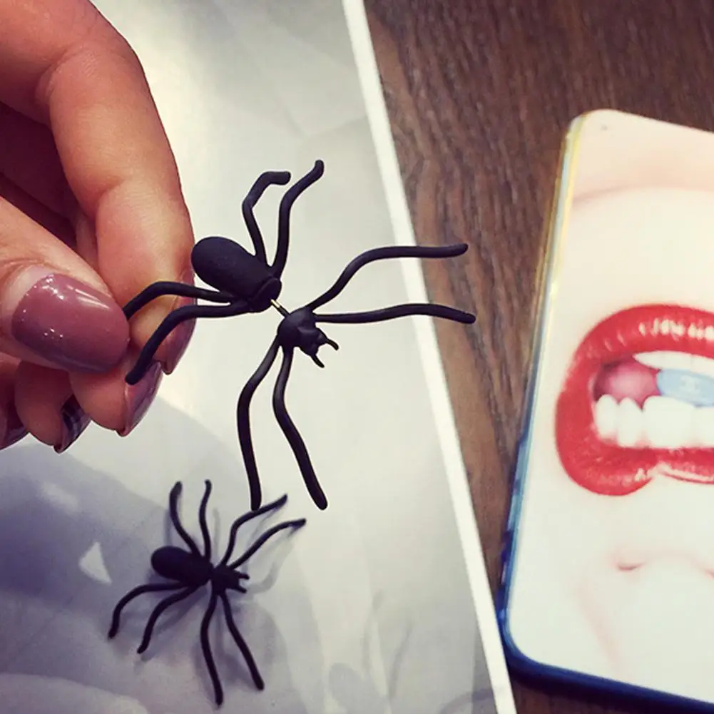 1 шт. Черный Человек паук серьги гвоздики серёжки для Декор Хэллоуина вечеринки