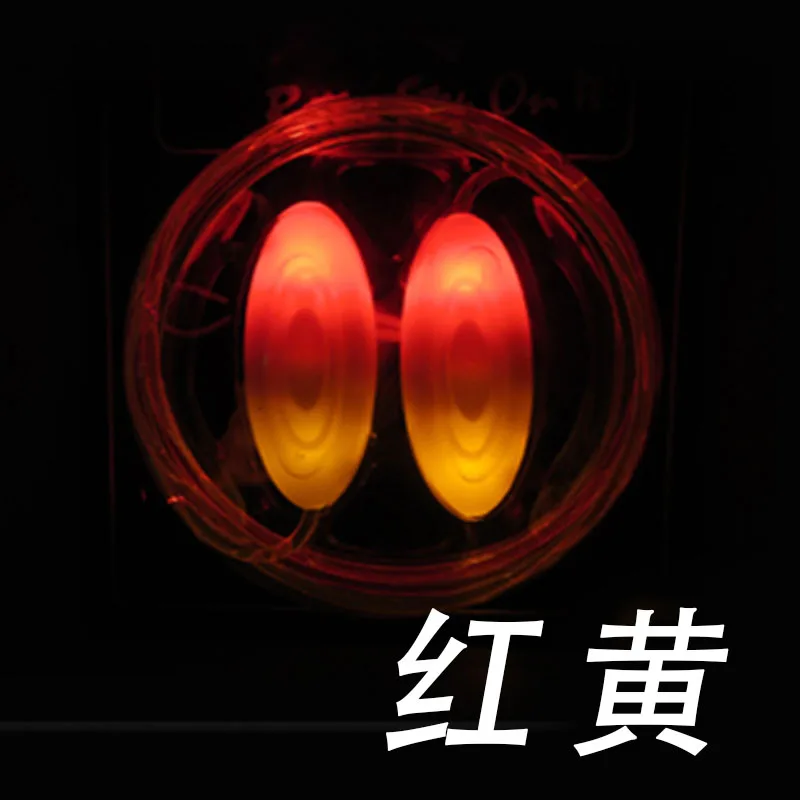 1 шт. разноцветная неоновая обувь с LED подсветкой, обувь на шнурках, светящиеся шнурки, аксессуары, вечерние принадлежности - Цвет: Red Yellow