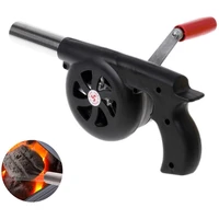 portable mini hand crank fan air blower manual grill fire starter flame exciter for bbq picnic outdoor camping cooking tool