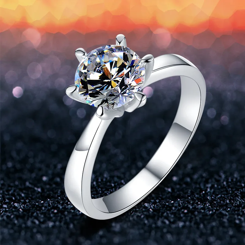 Классическое кольцо для помолвки лаборатории алмазов обручальные кольца женщин
