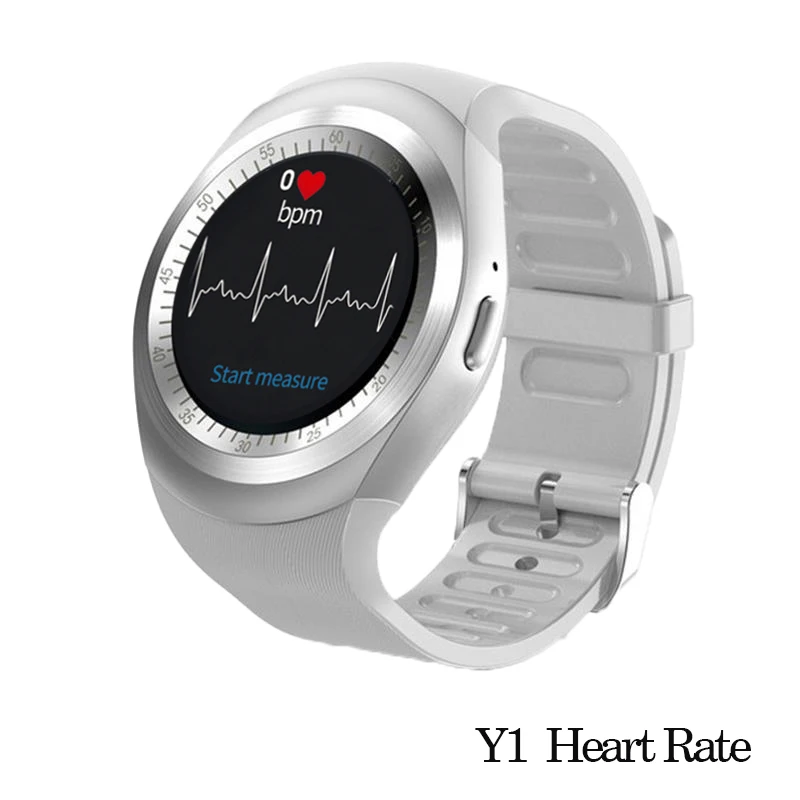 Y1HR white Y1 Смарт-часы фитнес-трекер Bluetooth Android SmartWatch телефонный звонок GSM SIM пульт дистанционного управления камера монитор сна часы Спорт Шагомер - Цвет: Y1HR white