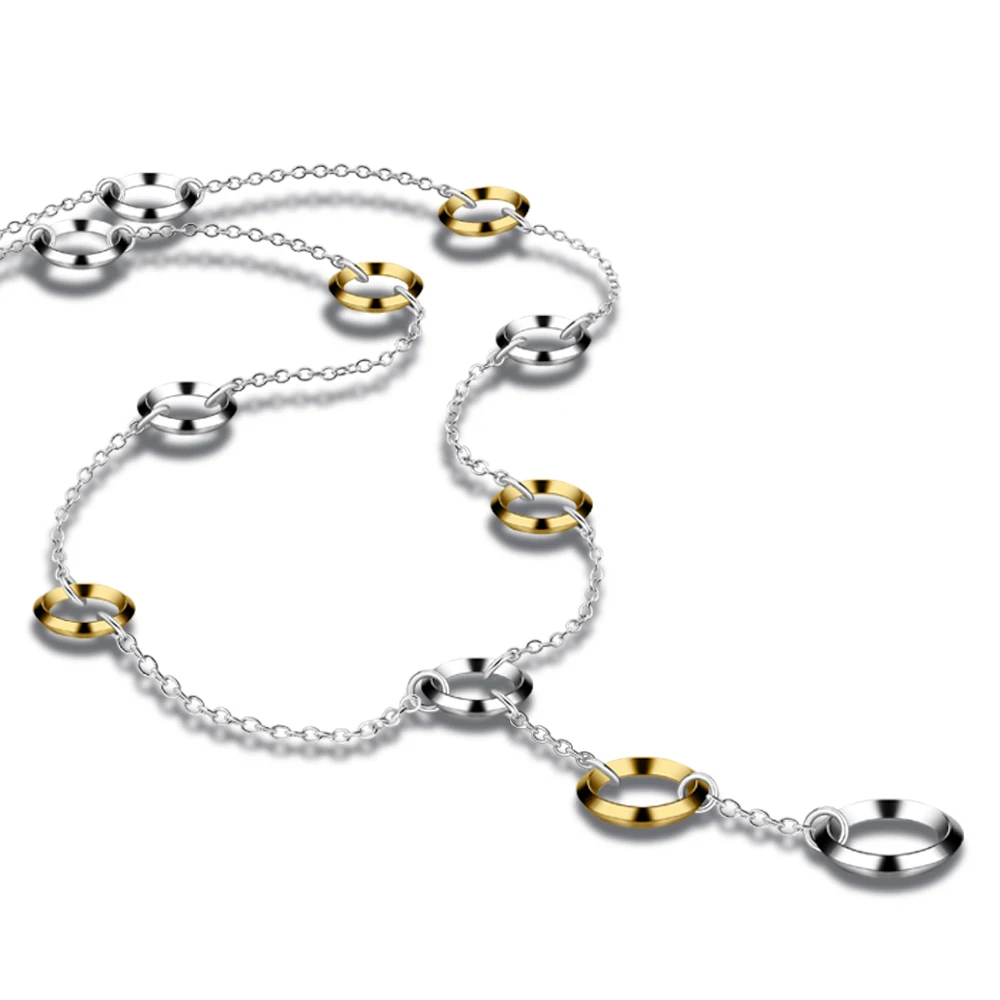 Новые Модные ботильоны с закругленным ожерелье 925 серебряные ювелирные изделия