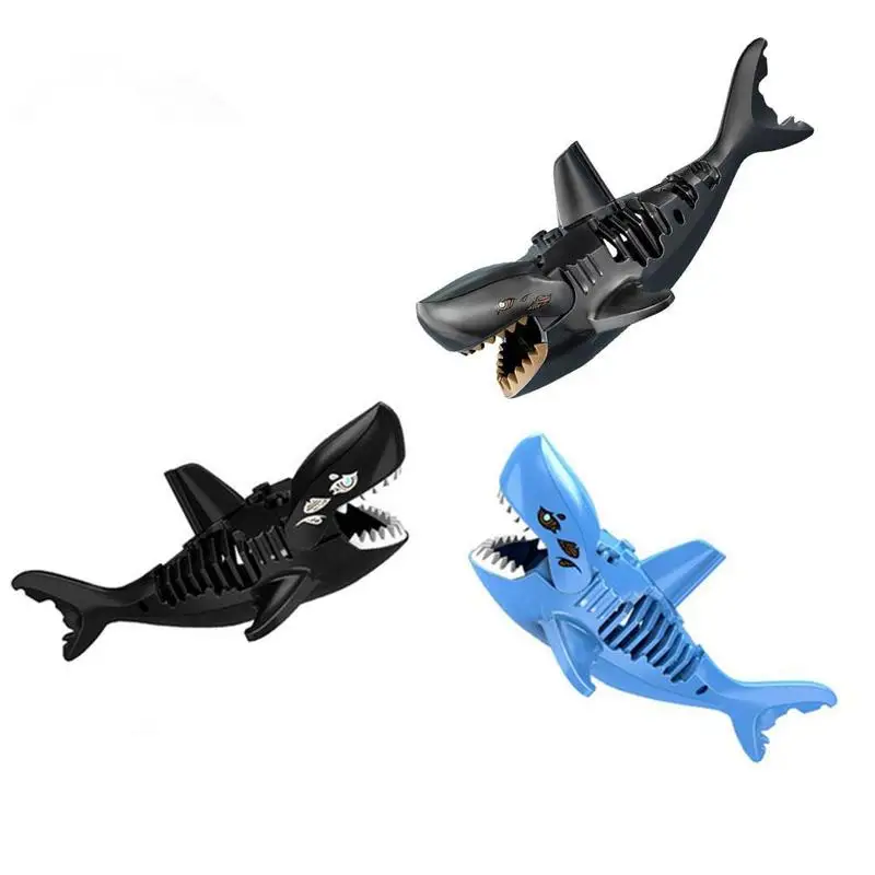 Строительные блоки 3D Акула сборные игрушки призрак зомби Карибские для детей