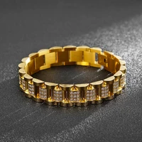 ins wind bloggers same diamond inlaid watch with bracelet versatile titanium steel chain bracelet detachable for men