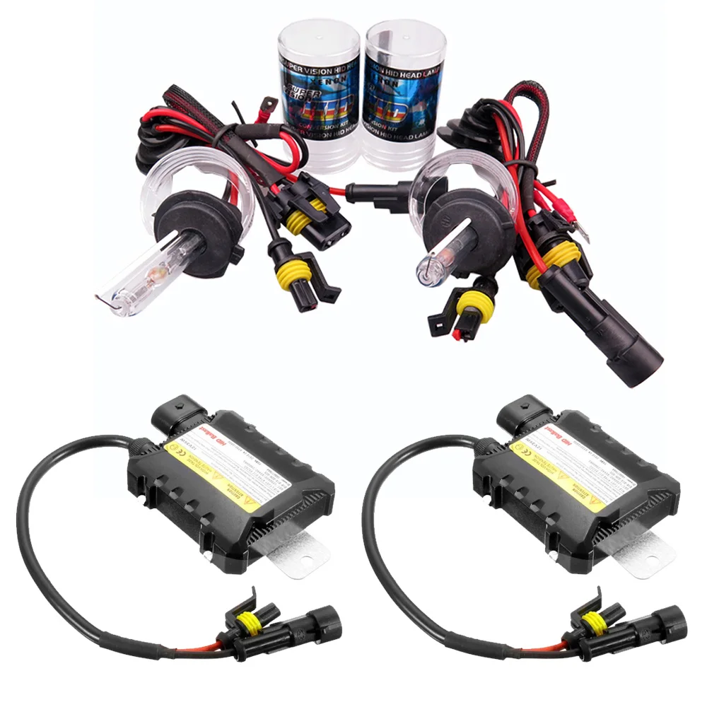 

1SET Xenon H7 35W/55W Slim Ballast kit HID Xenon Headlight bulb 12V H1 H3 H11 h7 xenon hid kit 4300k 6000k Replace Halogen Lamp