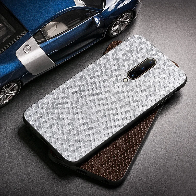 For Oneplus 7T Case Cloth Skin TPU+PC+PU Phone Cover 6T 7 Pro Coque Bumper One plus 5G Back Cases Bag |
