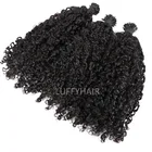 Sassy кудрявые I-образные волосы для наращивания, 100 прядей, Remy, бразильские человеческие волосы с микрокрасками, кератиновые волосы черного и коричневого цвета для женщин