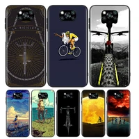 bike cycling art for xiaomi poco x3 nfc m2 x2 f2 f3 c3 m3 f1 pro mi play mix 3 a3 a2 a1 lite soft phone case