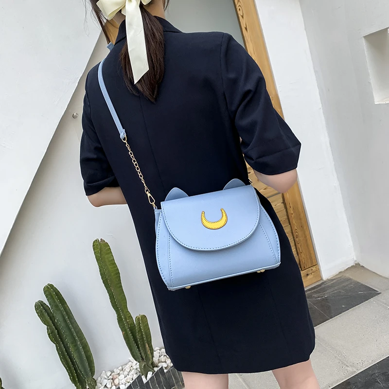 2022 Осенняя дамская сумочка Сейлор Мун женская сумка на плечо с цепочкой в форме
