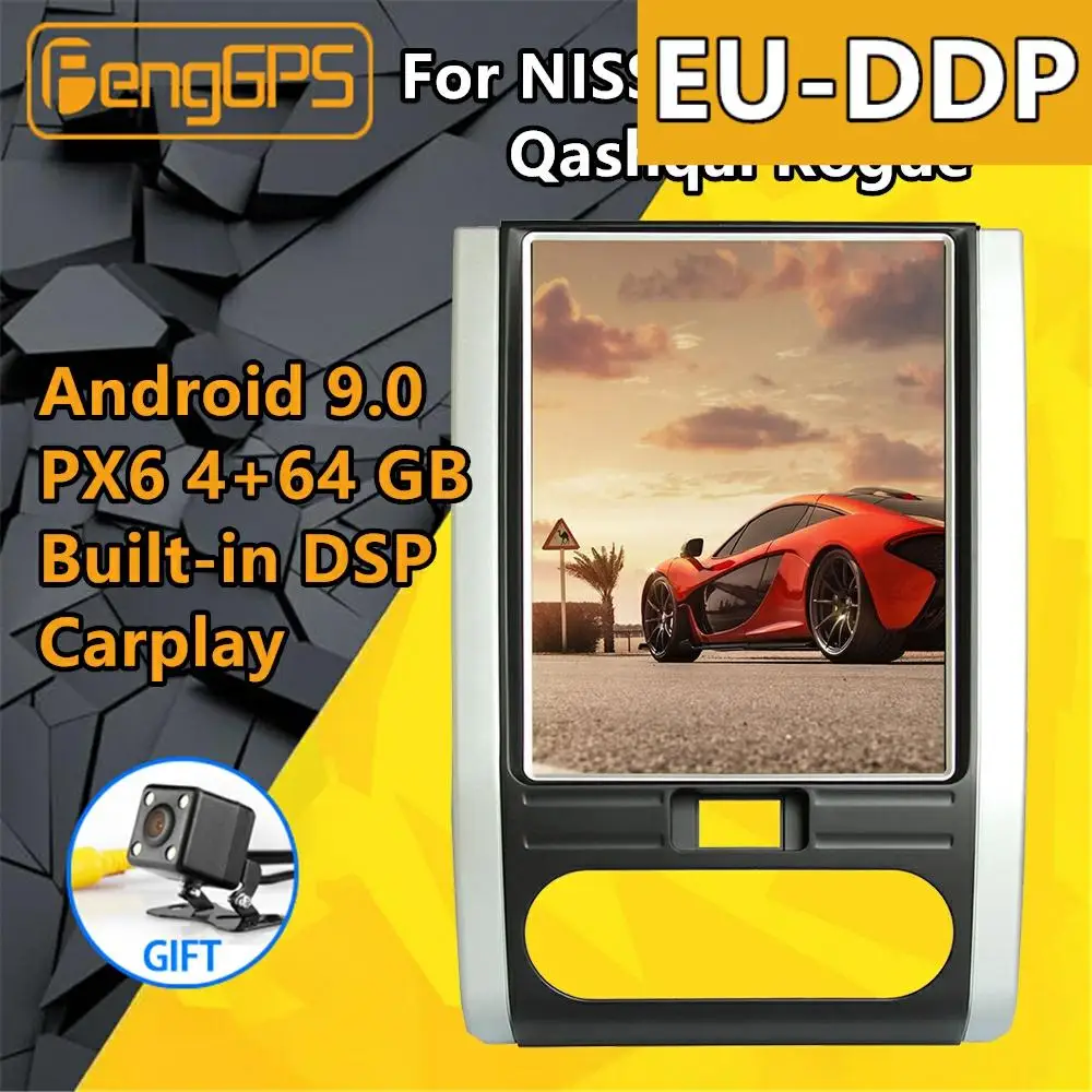 

Для NISSAN X-TRAIL Qashqai Rogue 2007 + Автомобильный мультимедийный плеер стерео экран Tesla Android PX6 радио аудио GPS навигация головное устройство BT