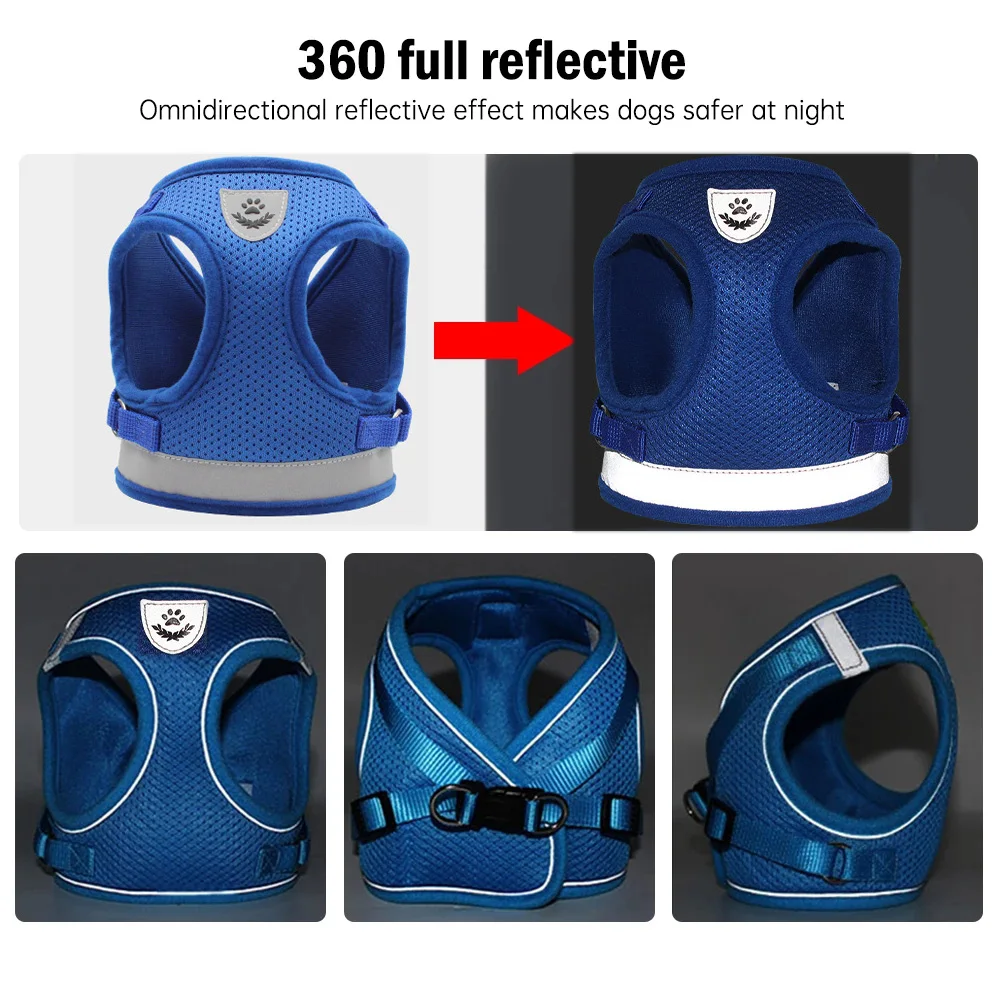 Воздухопроницаемая шлейка и поводок для кошек светоотражающая жилетка с защитой