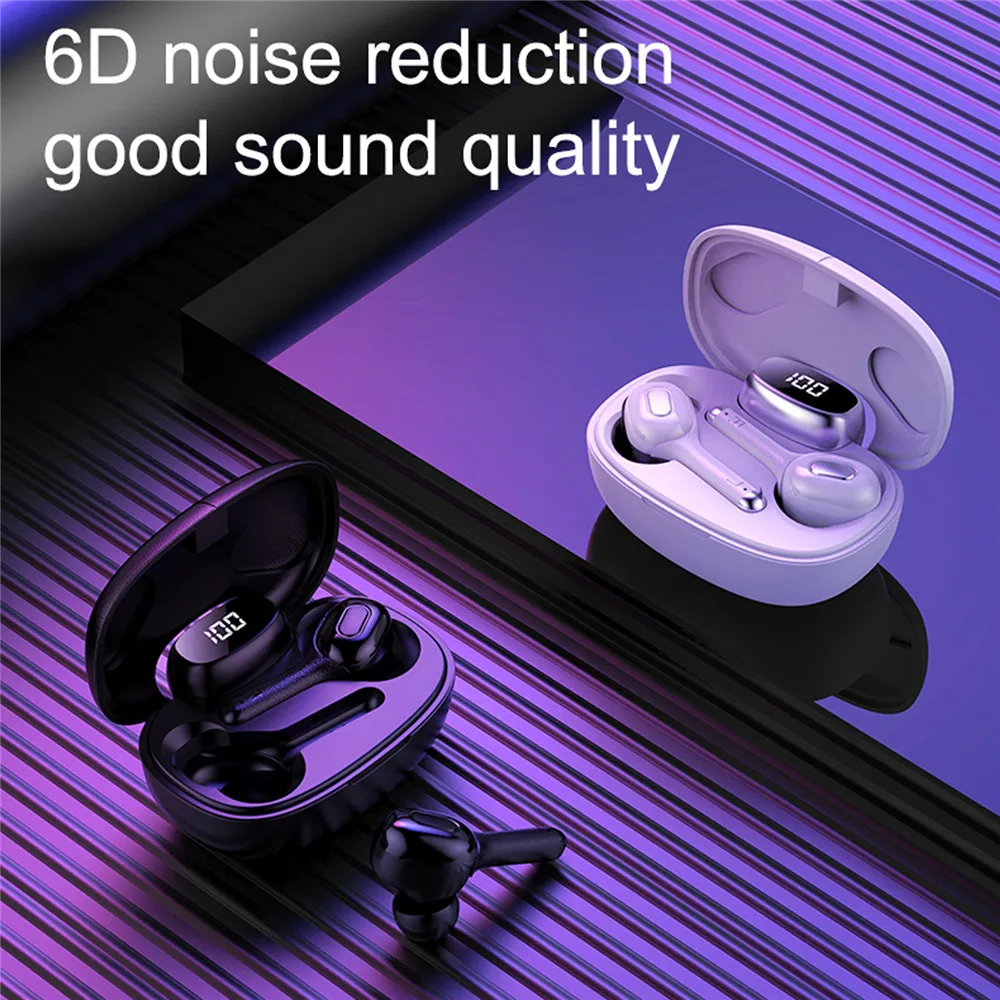 

TWS T9S In ear bluetooth Wireless earphone Led power display Noise Reduction Headphones Stereo Earbuds Handsfree Sports Headsets