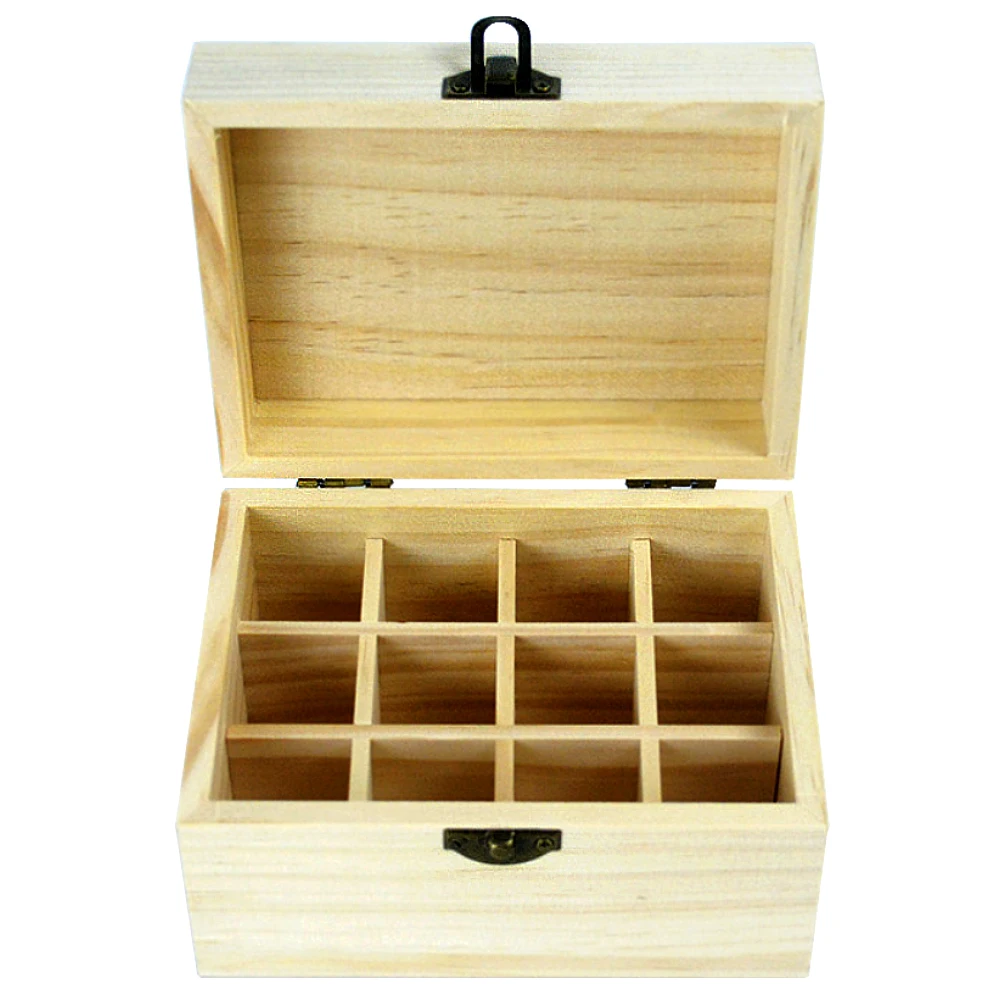Деревянная коробка для эфирного масла с 12 отделениями контейнер органайзер
