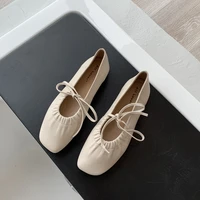 bailamos 2021 spring women casual flats comfortable soft boat shoes loafers ballerina shallow round toe ballet flat shoes