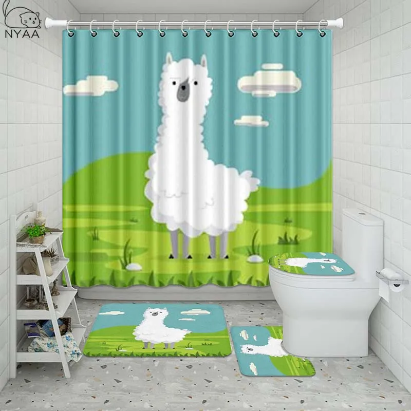 Набор из пушистой альпаки Vixm водонепроницаемая занавеска для душа набор