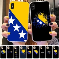 fhnblj bosnia and herzegovina flag phone case for iphone 11 12 13 mini pro xs max 8 7 6 6s plus x 5s se 2020 xr case