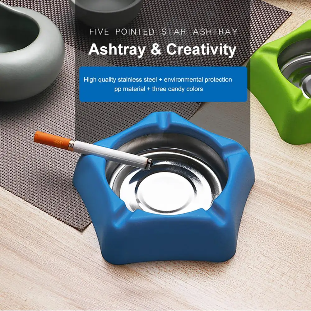 Креативная портативная пепельница в форме звезды для сигарет подставка дома