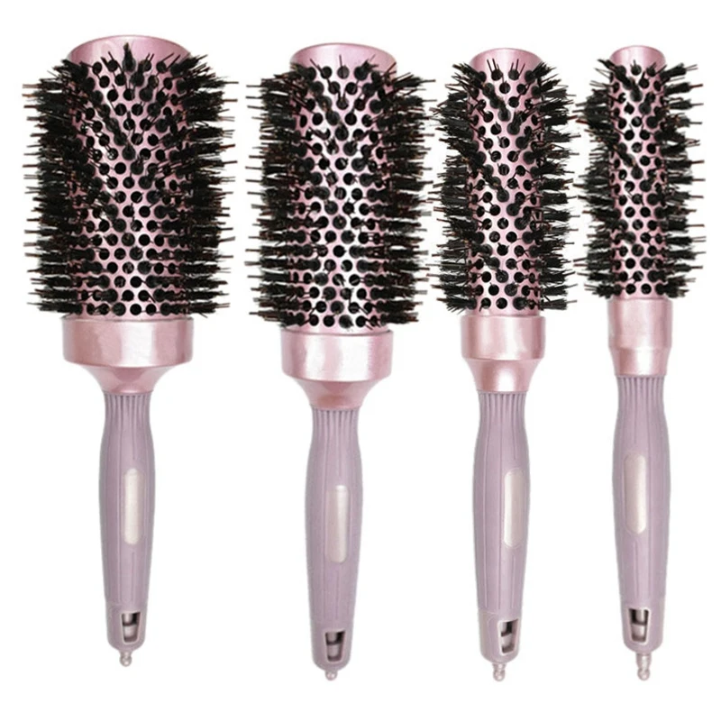 

4 Sizes/Lot Salon Styling Tools Round Hair Comb Hairdressing Curling Hair Brushes Comb Ceramic Iron Barrel Comb