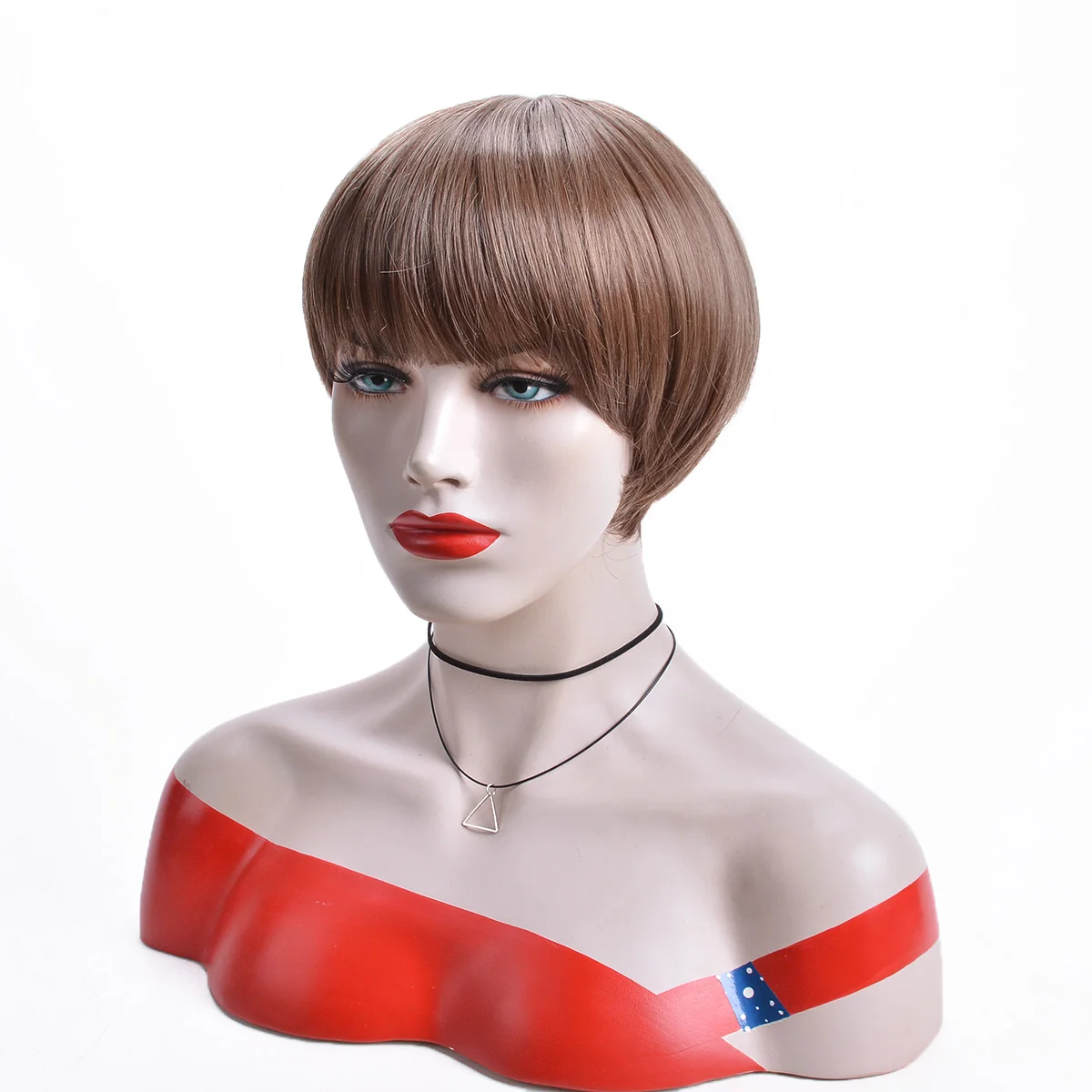 Парики Amir коричневые с короткими прямыми синтетическими волосами для женщин