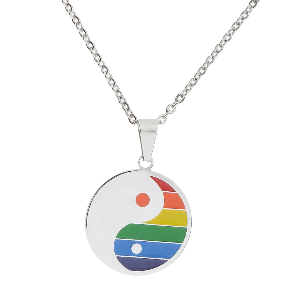 Rainbow PRIDE Stainless Steel Dog Tag Pendant Chain Necklace LGBT Jewelry | Украшения и аксессуары