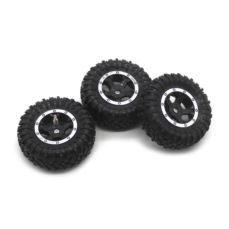 

8pcs Diameter 78mm Shaft Hole 3mm Plastic Wheel Black Soft Tire Skin 3x78mm Tyre Wheels Hub for DIY Assembly Toys 4WD Car