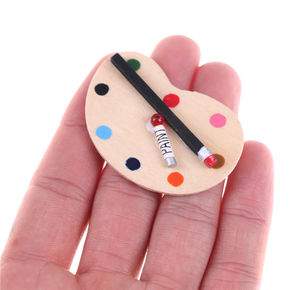 1:12 ручной миниатюрный кукольная мебель доска для рисования Цвет палитра мини