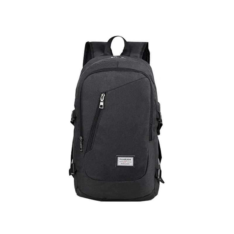 black UOSC, модный мужской рюкзак для ноутбука, Usb зарядка, рюкзаки для компьютера, повседневные стильные сумки, большой мужской бизнес рюкзак для путешествий - Цвет: black