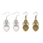 Заготовка для сережек, сердце из кабошона, 12 мм, основа для кабошона для серег, 10 пар20 шт.