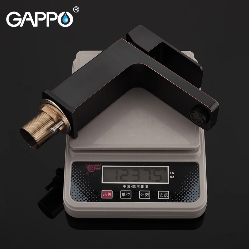 GAPPO смесители для умывальника черный водопад кран ванной краны воды на бортике