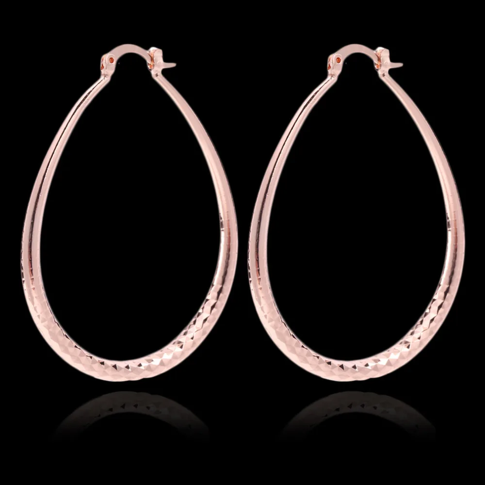 Verzilverd Oorbellen Fashion Sieraden Mooie Grote Cirkel Oorringen Kwaliteit Solid U Vorm Earrins Bijoux|Серьги-кольца| |