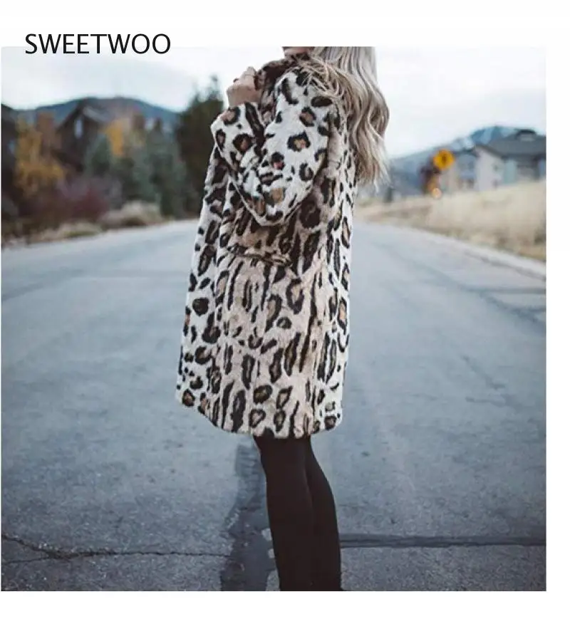 Зимняя утепленная леопардовая куртка Женское пальто средней длины из