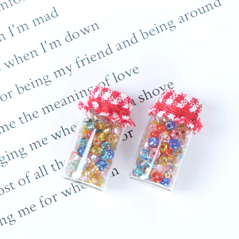 

2Pcs 1:12 Dollhouse Miniature Candy Sugar Can Dolls Kitchen Accessories