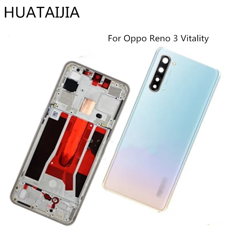 

Новинка OppoReno 3 Vitality задняя крышка аккумулятора для Oppo Reno 3 Vitality задняя крышка Oppo Reno3 Vitality оригинальная стеклянная задняя крышка