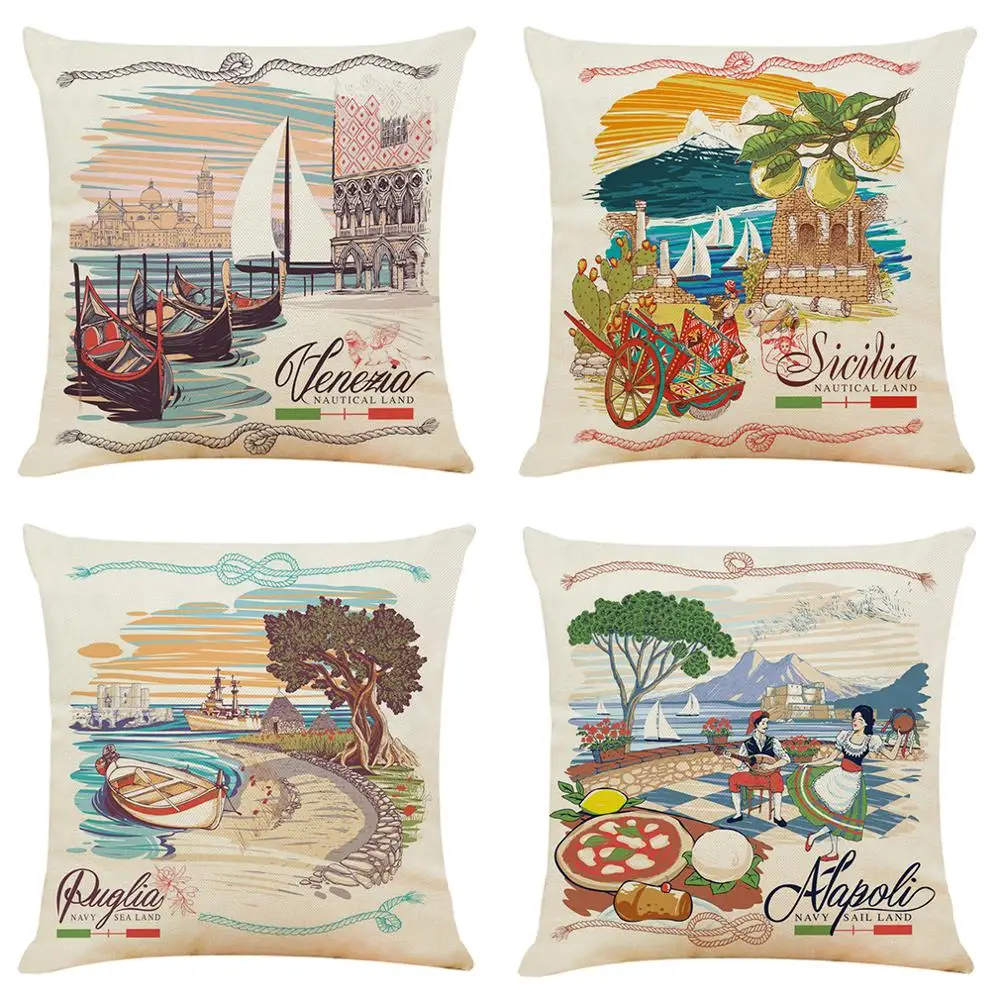 Zeroomade современные пляжные живописные наволочки для подушек домашние